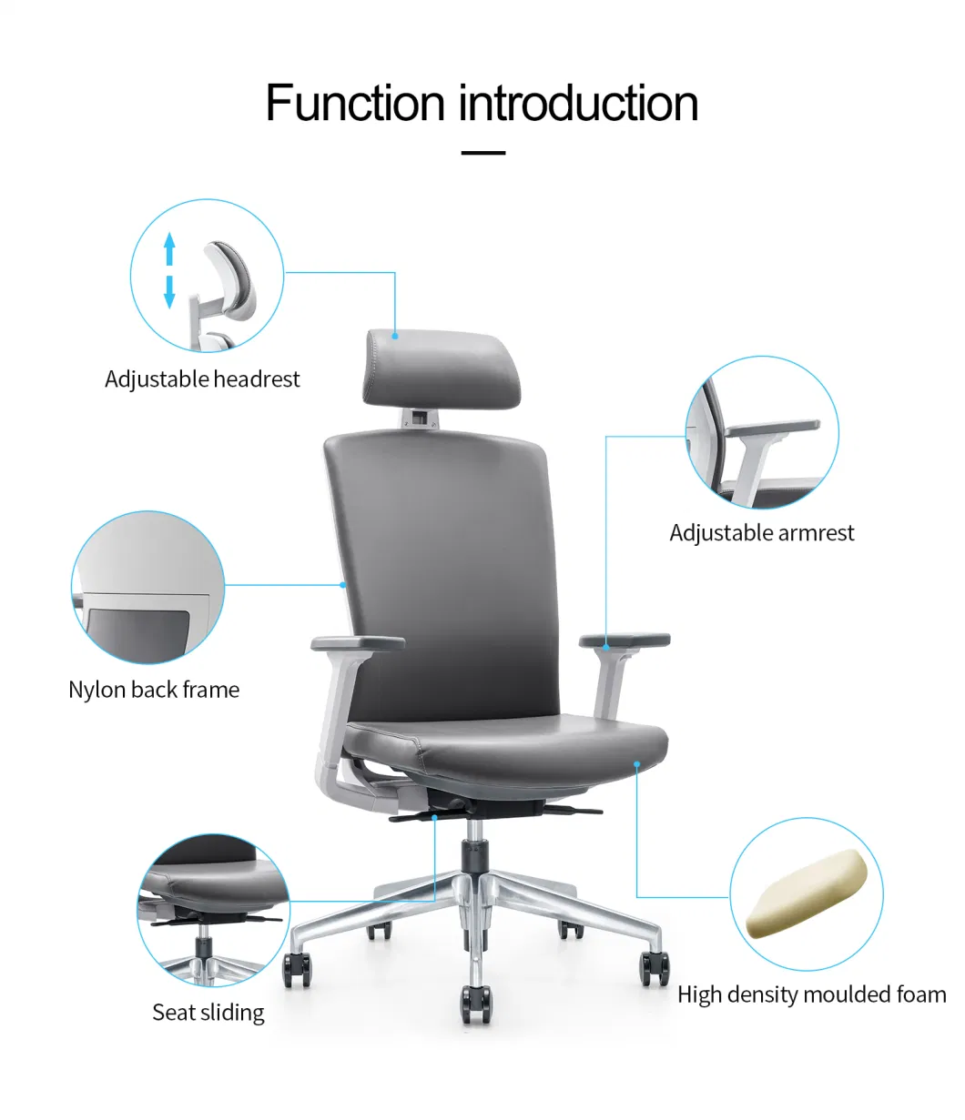 Office High Quality Executive Luxurious Comfortable Mesh Office Leather or Fabric Chair Ergonomic Office Chair Hanging Chair Basic Customization