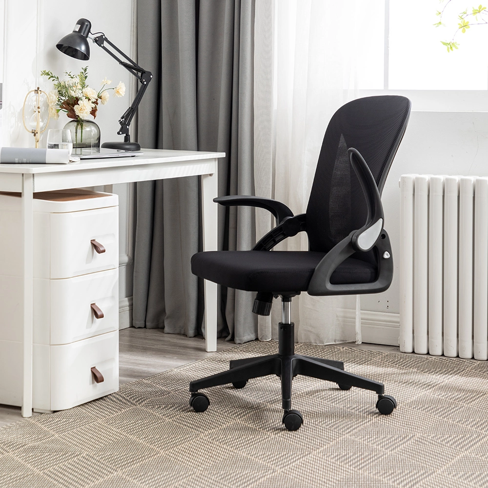 High Quality Office Room Black Fabric Mesh Swivel Chair